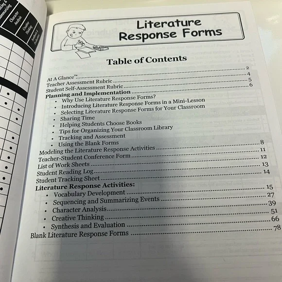 Children Resource Book: Literature Response Forms - Picture 3 of 3